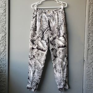 Black and White Animal Print Trousers